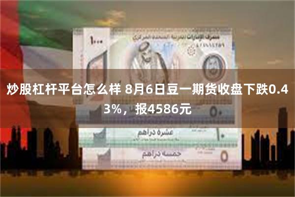 炒股杠杆平台怎么样 8月6日豆一期货收盘下跌0.43%，报4586元