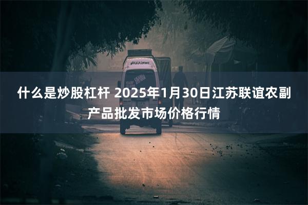 什么是炒股杠杆 2025年1月30日江苏联谊农副产品批发市场价格行情